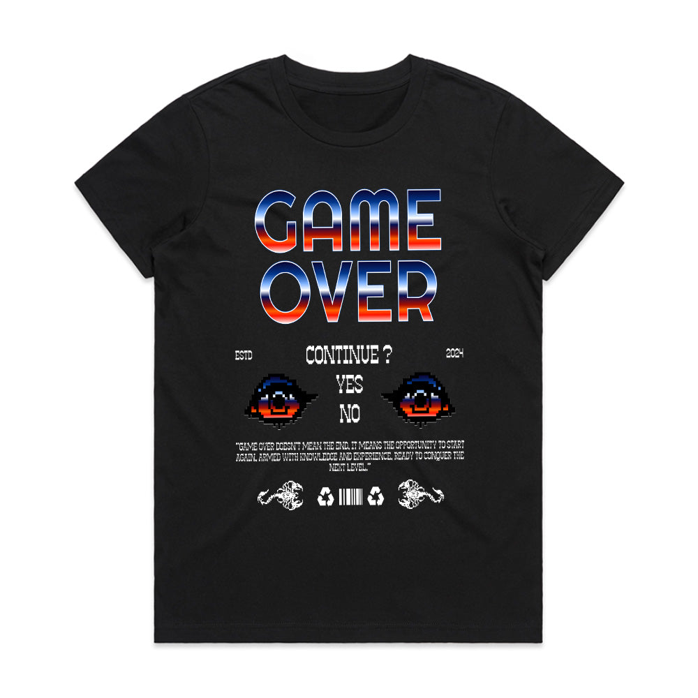 "Game Over – Retro Arcade Continue Screen Gaming T-Shirt"