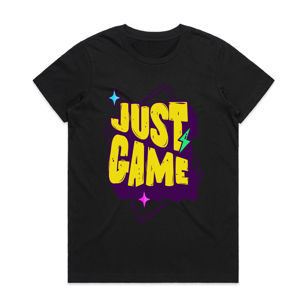 "Just Game" Vibrant Gamer T-Shirt – Play Hard, Stay Cool