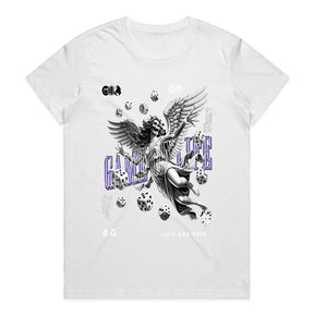 "Game of Life – Gothic Angel & Dice Fate T-Shirt"