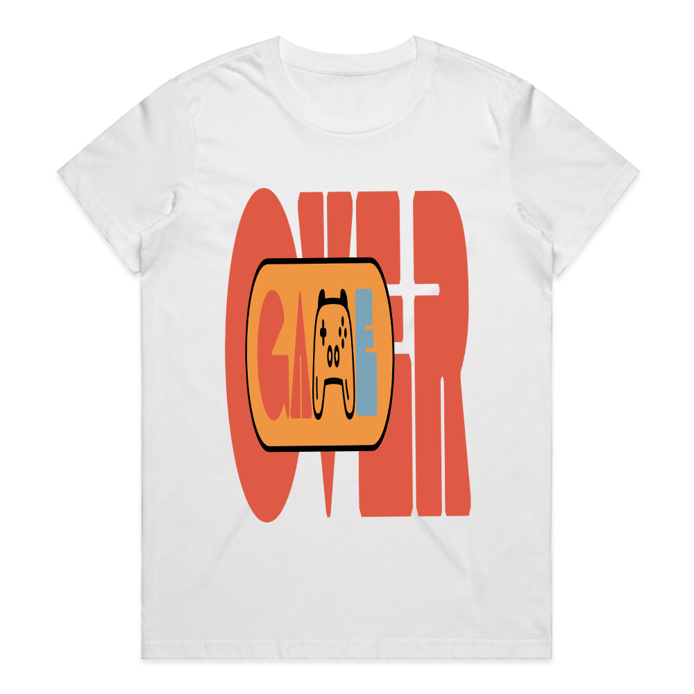 "Game Over" Minimalist Retro Gaming T-Shirt - Vintage Gamer Aesthetic