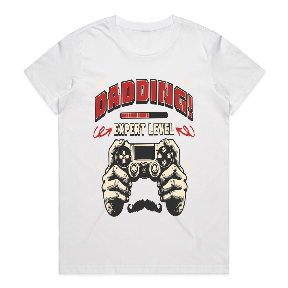 "Dadding! Expert Level" Gamer Dad T-Shirt – The Ultimate Fatherhood & Gaming Tee