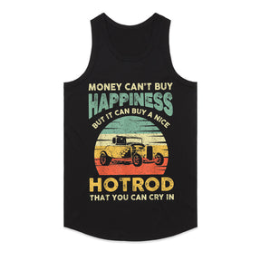 "Money Can't Buy Happiness, But It Can Buy A Hot Rod T-Shirt | Vintage Hot Rod Lover Gift