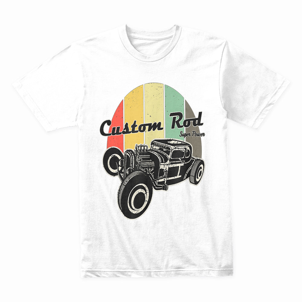 "Custom Rod T-Shirt | Vintage Hot Rod Design with Super Power Vibes