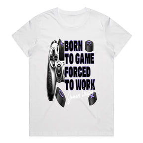 "Born to Game, Forced to Work – Gamer Lifestyle T-Shirt"