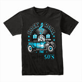 Rock & Roll Fabulous 50s T-Shirt – 1956 Sock Hop Old School Hot Rod Tee