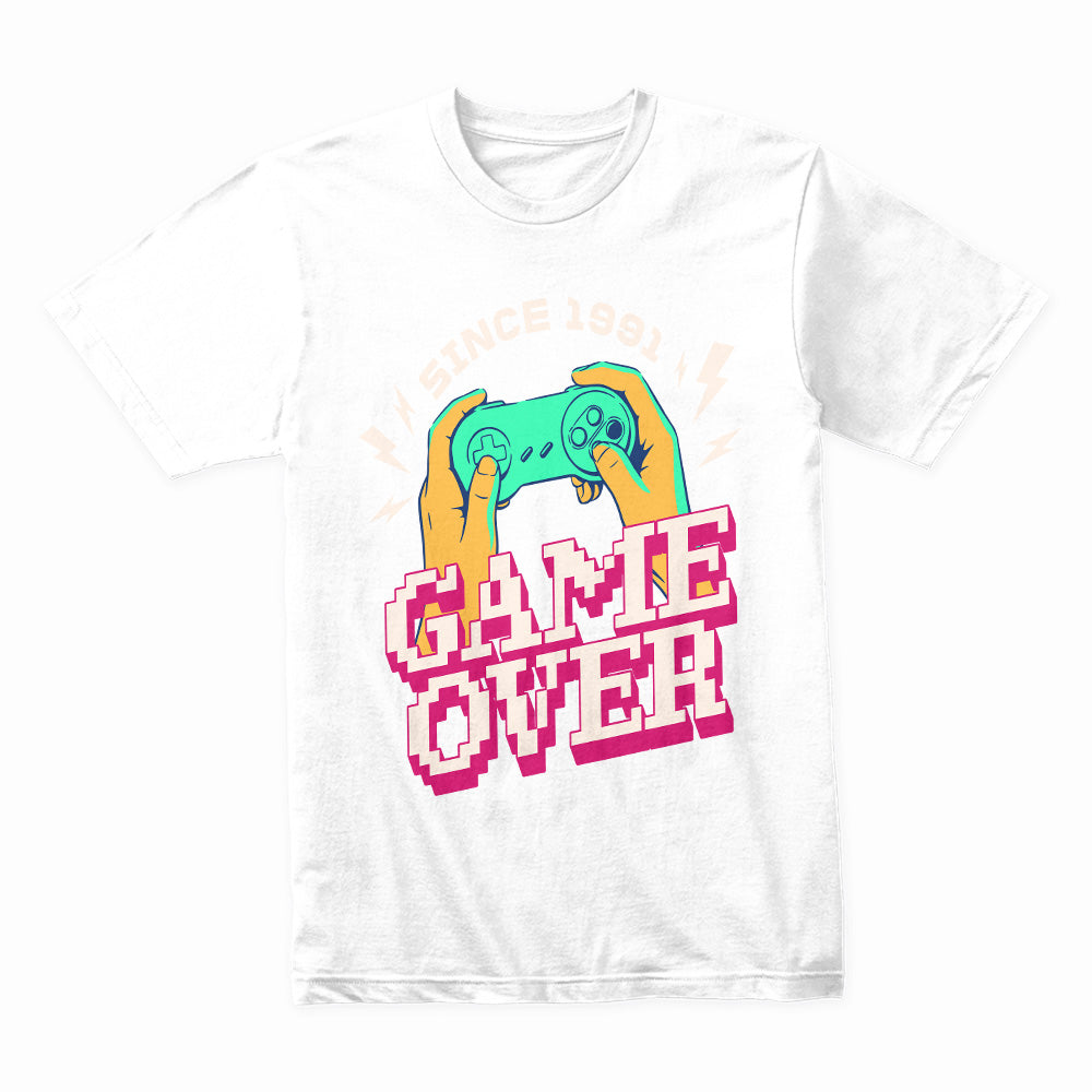 "Game Over Since 1991" Retro Gaming T-Shirt - Vintage Gamer Aesthetic