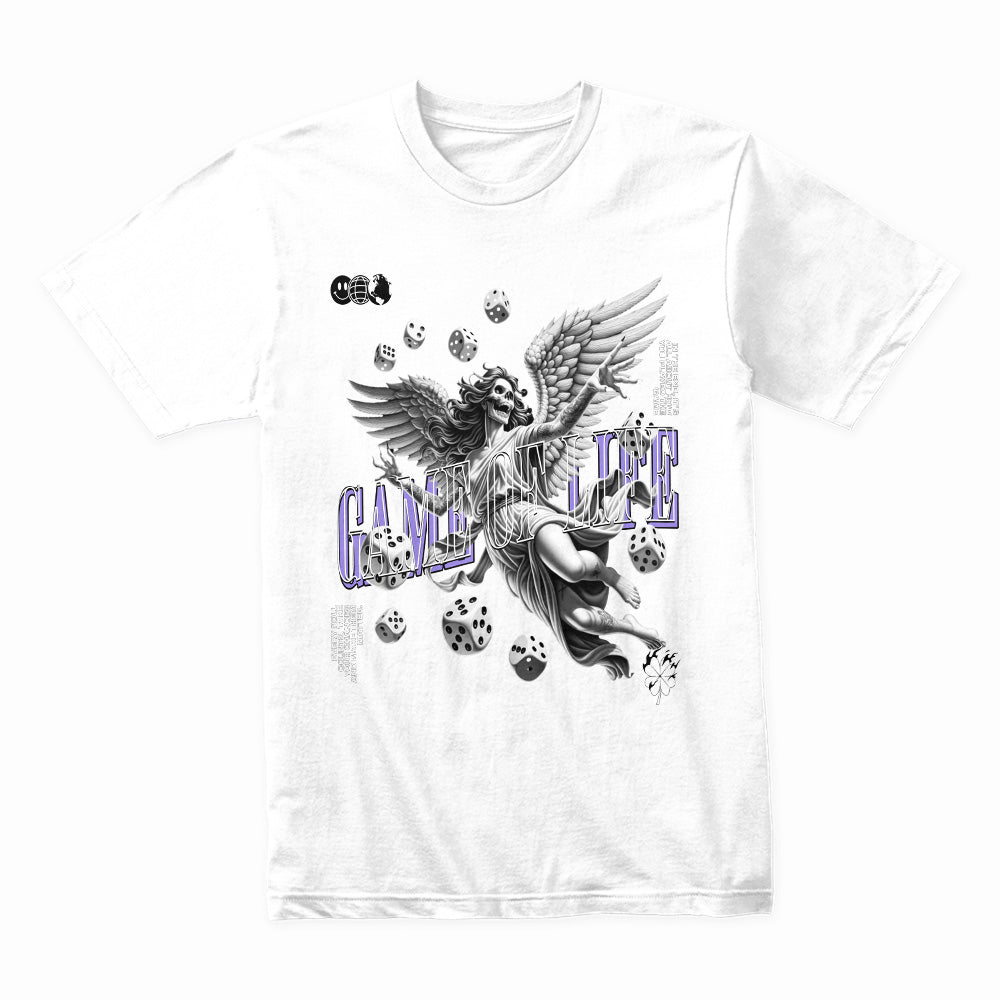 "Game of Life – Gothic Angel & Dice Fate T-Shirt"