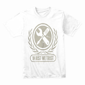"In Rust We Trust" Vintage Mechanic & Car Builder T-Shirt