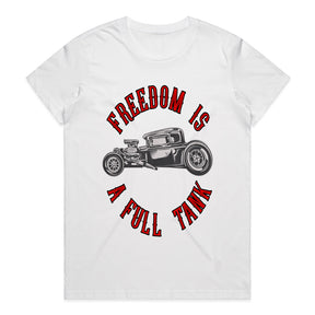 Hot Rod "Freedom is a Full Tank" Vintage Custom Engine T-Shirt