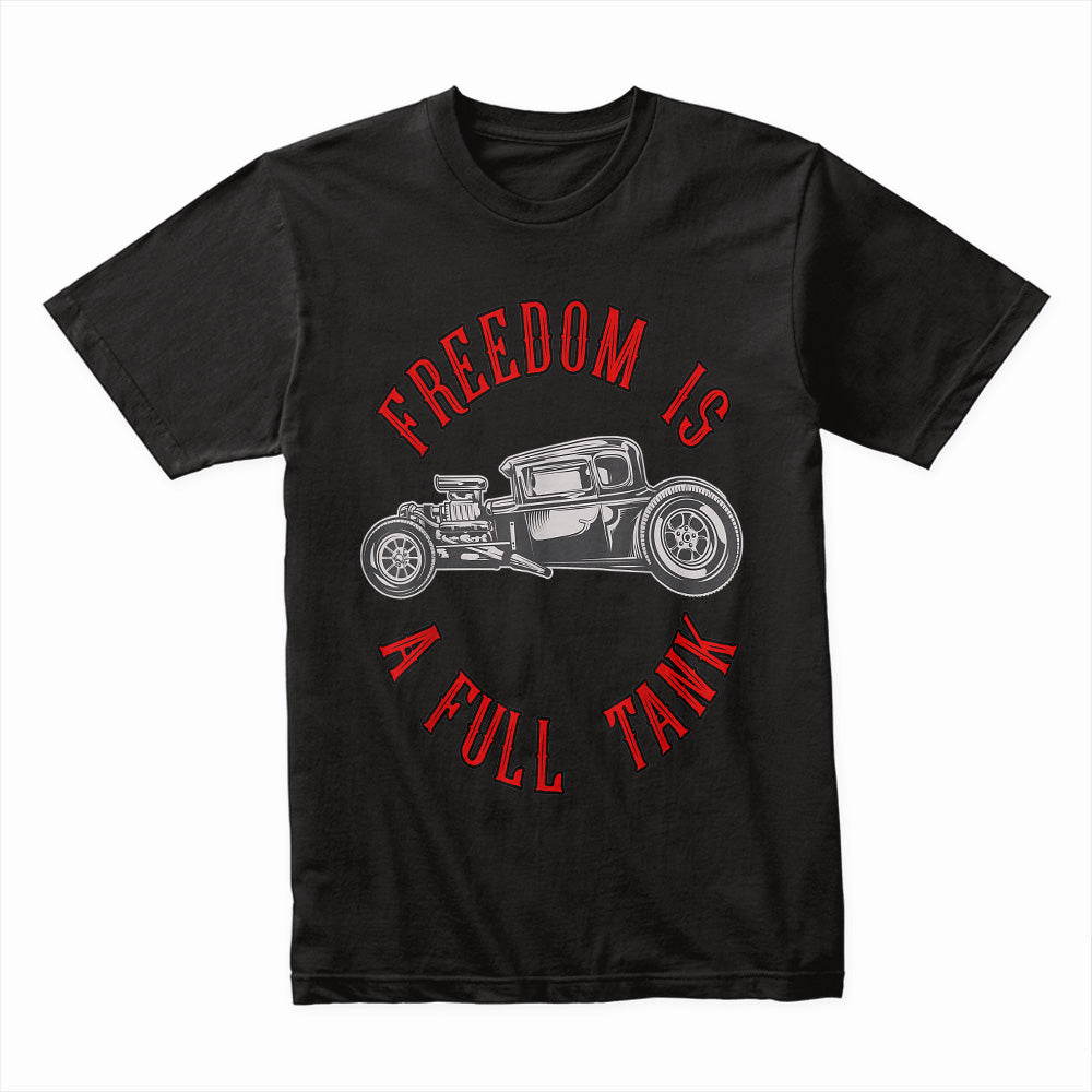 Hot Rod "Freedom is a Full Tank" Vintage Custom Engine T-Shirt