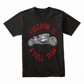 Hot Rod "Freedom is a Full Tank" Vintage Custom Engine T-Shirt