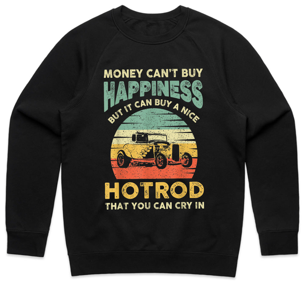 "Money Can't Buy Happiness, But It Can Buy A Hot Rod T-Shirt | Vintage Hot Rod Lover Gift