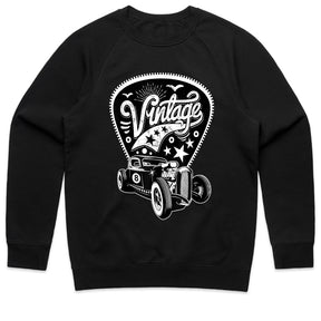 Vintage Hot Rod Sweatshirt – Classic 50s Rockabilly Car Crewneck