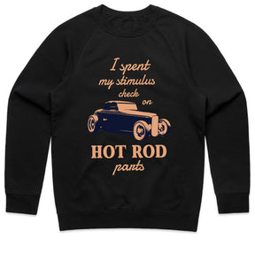 "I Spent My Stimulus Check on Hot Rod Parts" T-Shirt – Funny Classic Car Enthusiast Tee