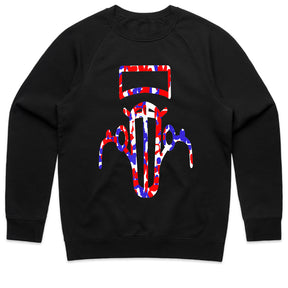 🇺🇸 Red, White & Blue Vintage Hot Rod Outline T-Shirt – Patriotic Classic Car Tee