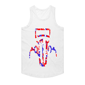 🇺🇸 Red, White & Blue Vintage Hot Rod Outline T-Shirt – Patriotic Classic Car Tee