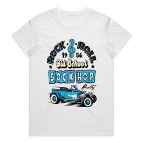 Rock & Roll Sock Hop 50s Hot Rod T-Shirt – Vintage Classic Car Style