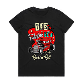 The Fabulous 50s Rock ‘n’ Roll Hot Rod T-Shirt – Vintage Sock Hop & Classic Car Tee