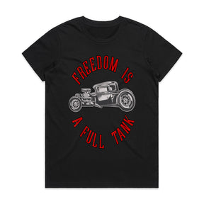 Hot Rod "Freedom is a Full Tank" Vintage Custom Engine T-Shirt