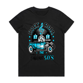 Rock & Roll 1956 Hot Rod T-Shirt – Retro 50s Sock Hop Classic Car Tee