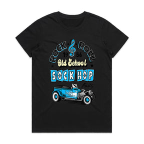 Rock & Roll Sock Hop 50s Hot Rod T-Shirt – Vintage Classic Car Style