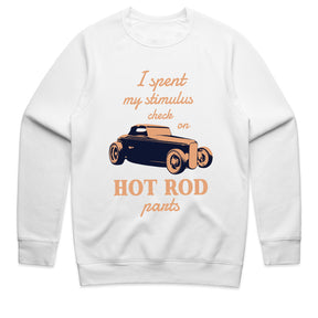 "I Spent My Stimulus Check on Hot Rod Parts" T-Shirt – Funny Classic Car Enthusiast Tee