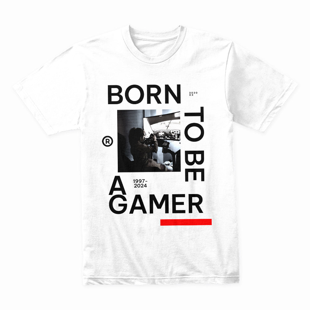 "Born to Be a Gamer – Minimalist Gaming Lifestyle T-Shirt"