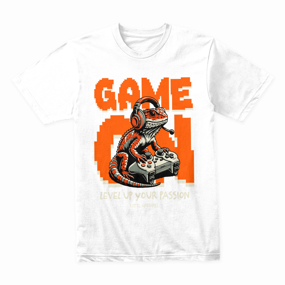 "Game On" Bearded Dragon Gamer T-Shirt - Level Up Your Passion