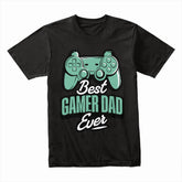 "Best Gamer Dad Ever – Cool Gaming Controller Graphic T-Shirt"
