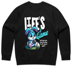 "Life’s A Game – Funny Gamer Bunny Graphic T-Shirt"
