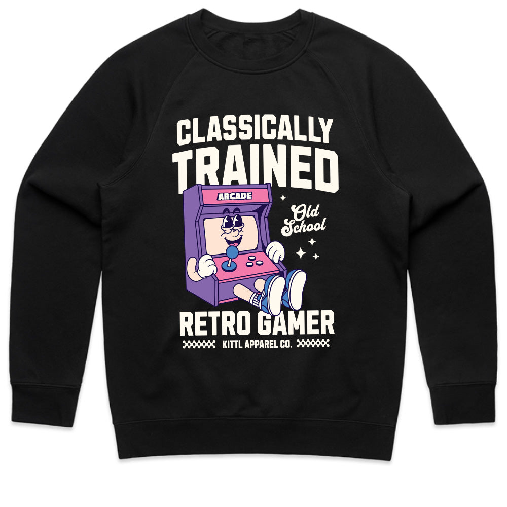 "Classically Trained Retro Gamer – Vintage Arcade T-Shirt"