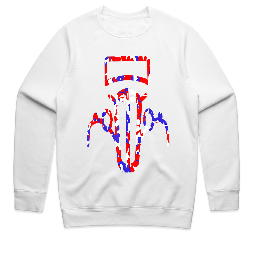 🇺🇸 Red, White & Blue Vintage Hot Rod Outline T-Shirt – Patriotic Classic Car Tee