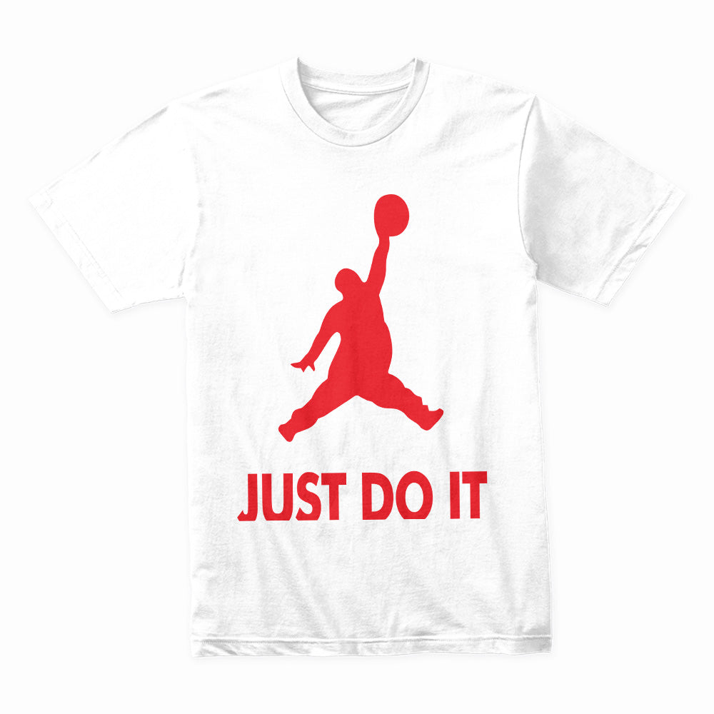 "Just Do It Tomorrow" Red Graphic T-Shirt - Motivational and Fun Design