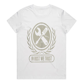 "In Rust We Trust" Vintage Mechanic & Car Builder T-Shirt