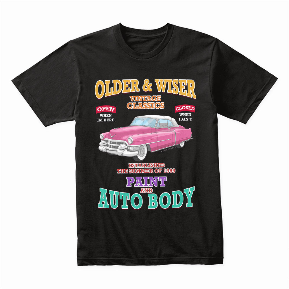 Older & Wiser Vintage Classics Auto Body T-Shirt – Retro Car Lover Tee!