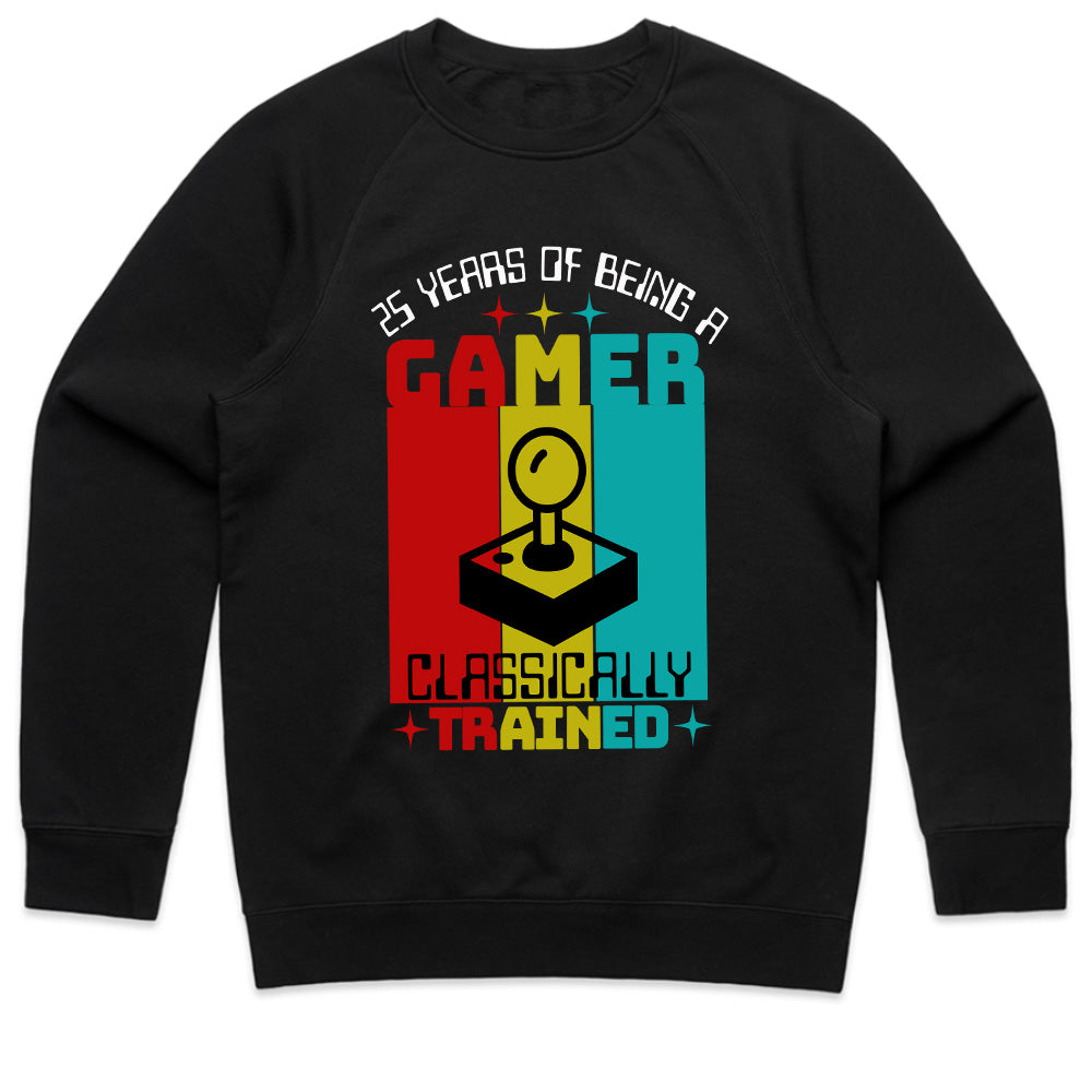 "25 Years of Being a Gamer" Classically Trained Retro Arcade T-Shirt