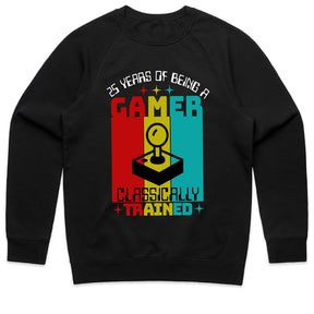 "25 Years of Being a Gamer" Classically Trained Retro Arcade T-Shirt