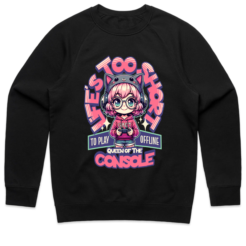 Life’s Too Short to Play Offline - Queen of the Console Gamer T-Shirt