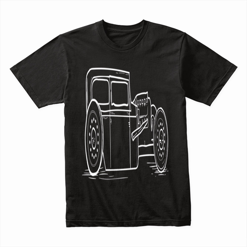 Vintage Hot Rod Rat Rod Steampunk Car T-Shirt – Classic Automotive Art for Car Lovers
