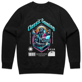"Classic Gaming Cyberpunk T-Shirt – Futuristic Retro Arcade Design"