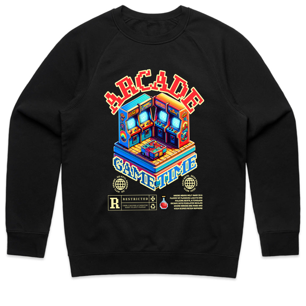 "Arcade Game Time – Retro Neon Gaming T-Shirt for Classic Gamers"
