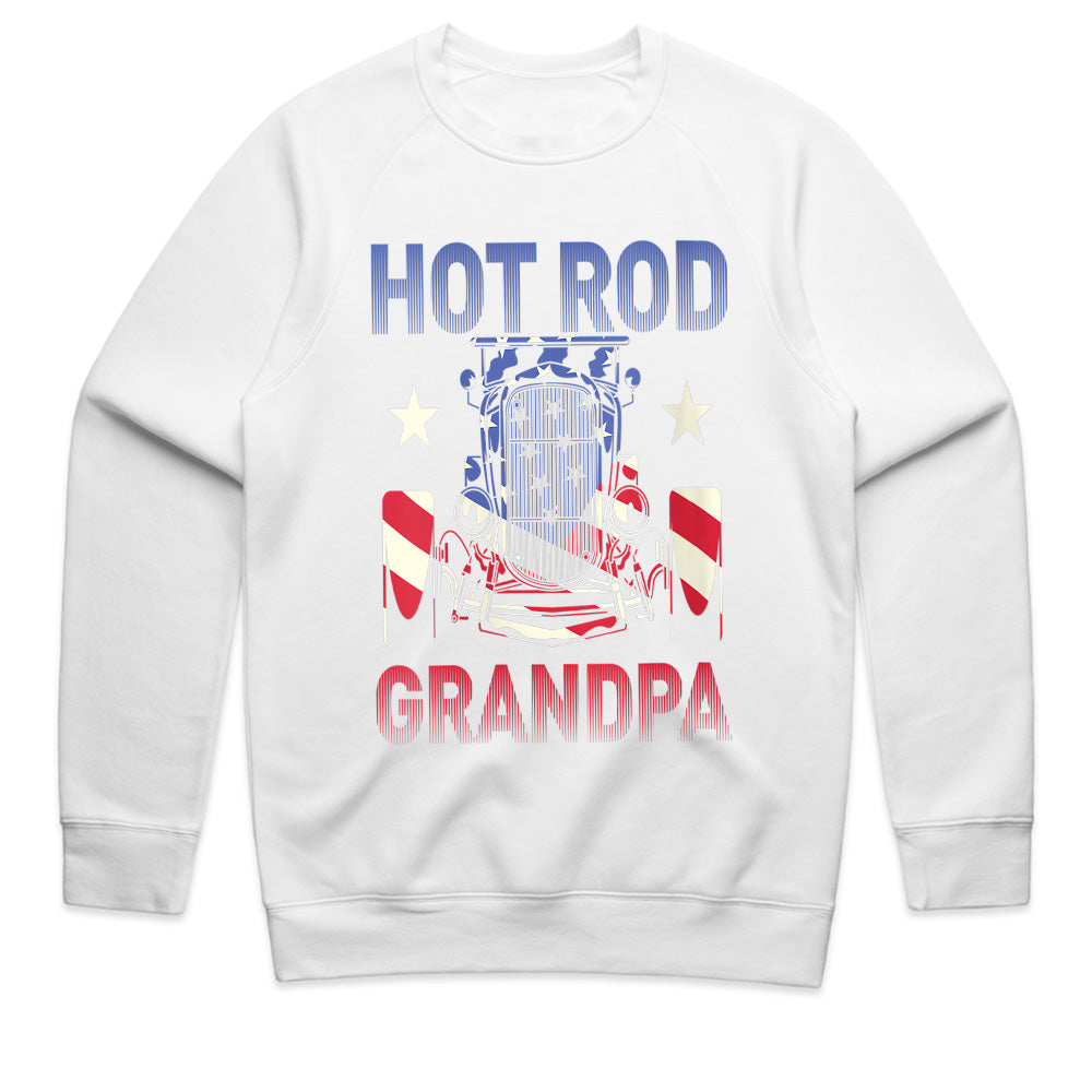 🇺🇸 Hot Rod Grandpa Patriotic Sweatshirt – Classic Car Enthusiast Gift