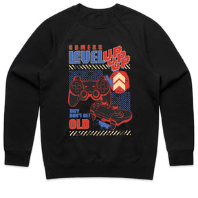 "Gamers Level Up – They Don’t Get Old" Retro Gaming Controller T-Shirt