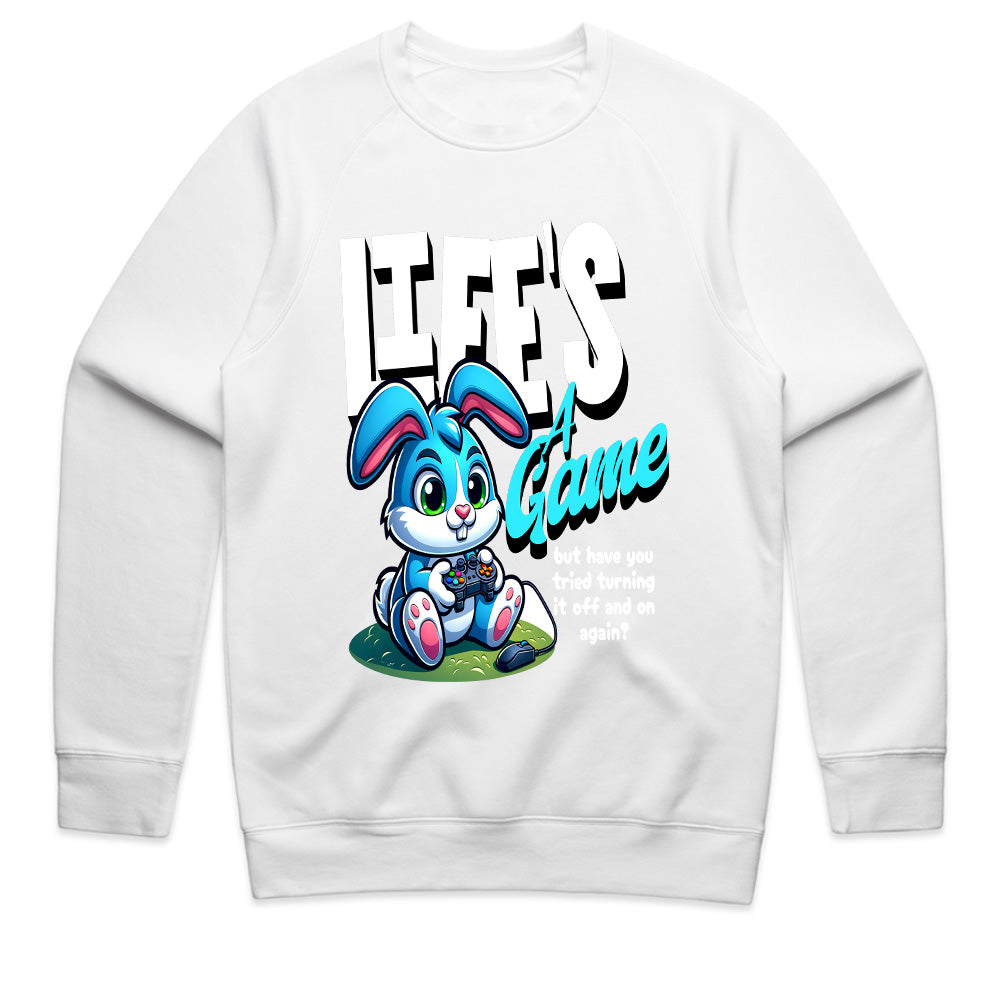 "Life’s A Game – Funny Gamer Bunny Graphic T-Shirt"