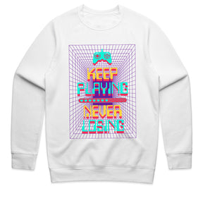 "Keep Playing, Never Losing" Cyber Neon Gaming T-Shirt