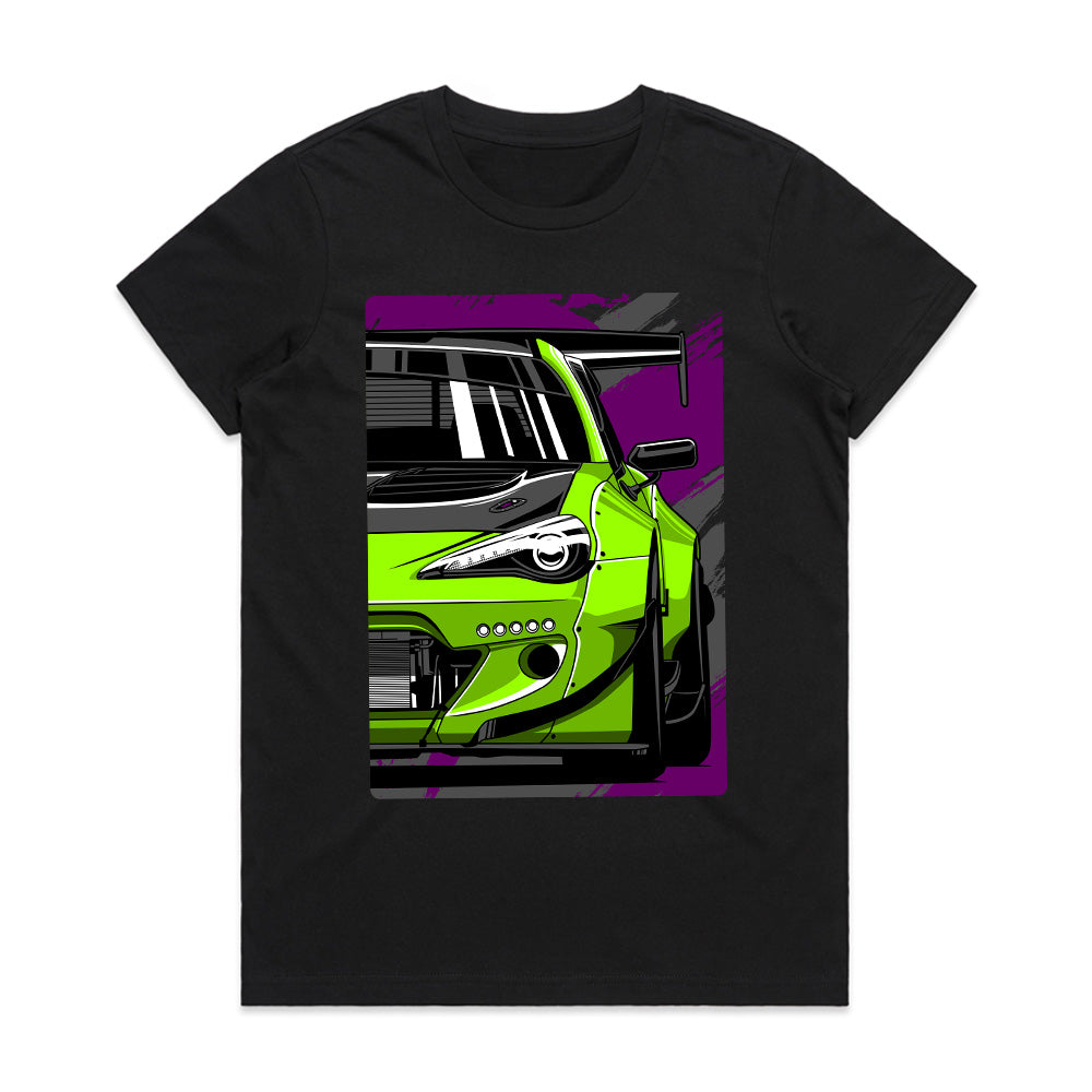 Widebody GT86 – Neon Green JDM Drift Machine T-Shirt