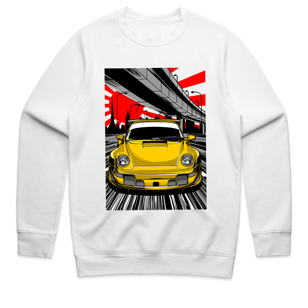 Yellow Beast" Retro Porsche Turbo Street Racing T-Shirt