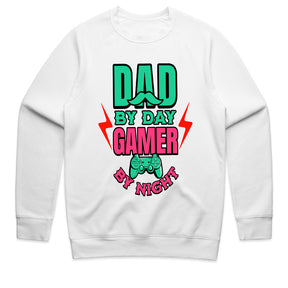 "Dad by Day, Gamer by Night – Funny Gaming T-Shirt for Gamer Dads"