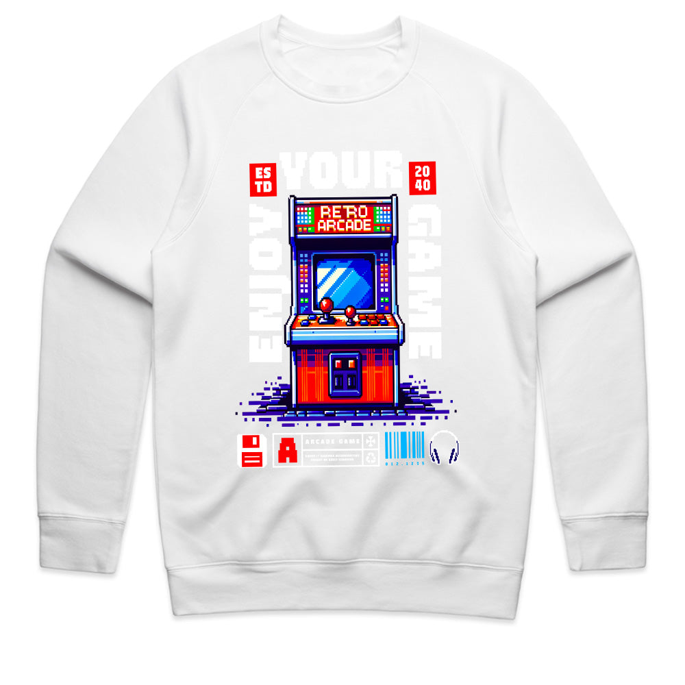 "Enjoy Your Game – Retro Arcade Pixel Art Gaming T-Shirt"