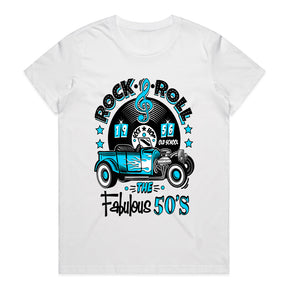 Rock & Roll Fabulous 50s T-Shirt – 1956 Sock Hop Old School Hot Rod Tee